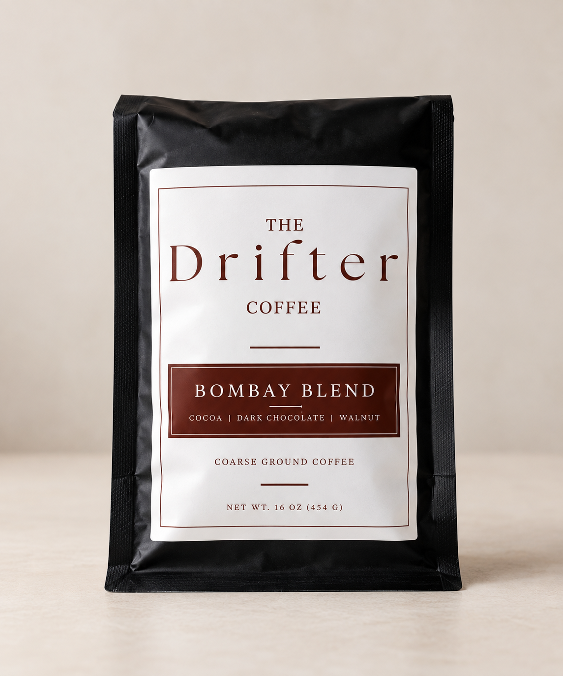 The Drifter Coffee Bombay Blend coarse ground coffee for cold brew, 16 oz bag